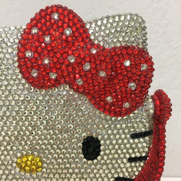 Hello Kitty Sparkling Flat Beaded Mirror Stand Up Adjustable Direction - Picture 2 of 13